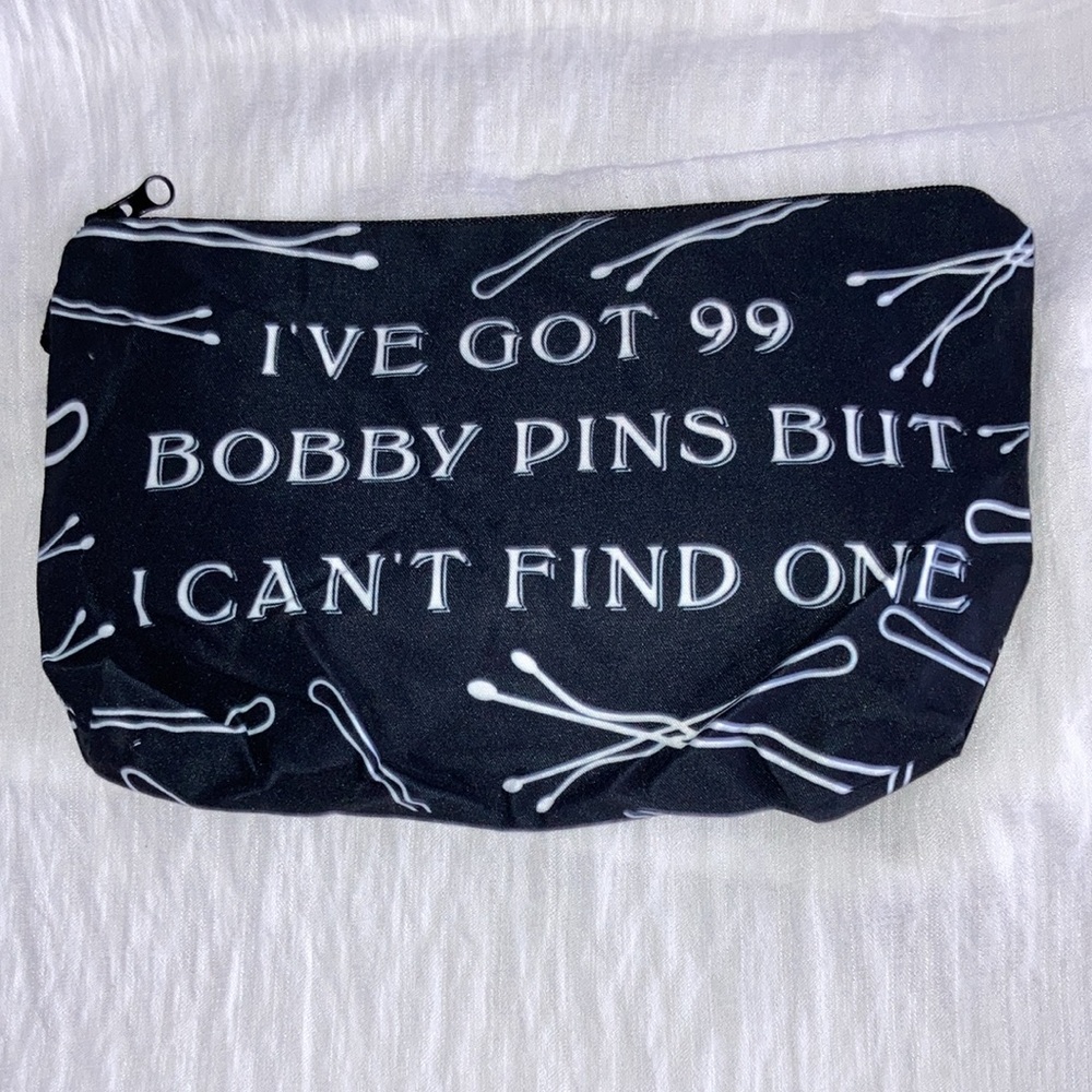 Cosmetic Case NWOT Make up Pouch Unbranded Black & White - Picture 15 of 15